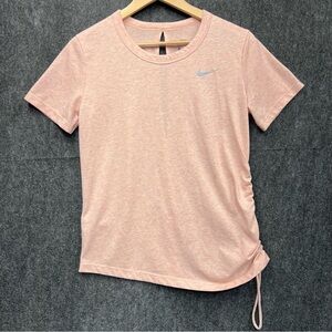 Nike Dri Fit Miler Short Sleeve T-shirt Coral Pink Size S